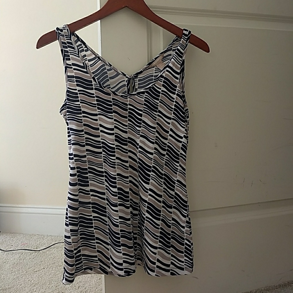 Banana Republic Tank, Graphic print, Taupe and Nav